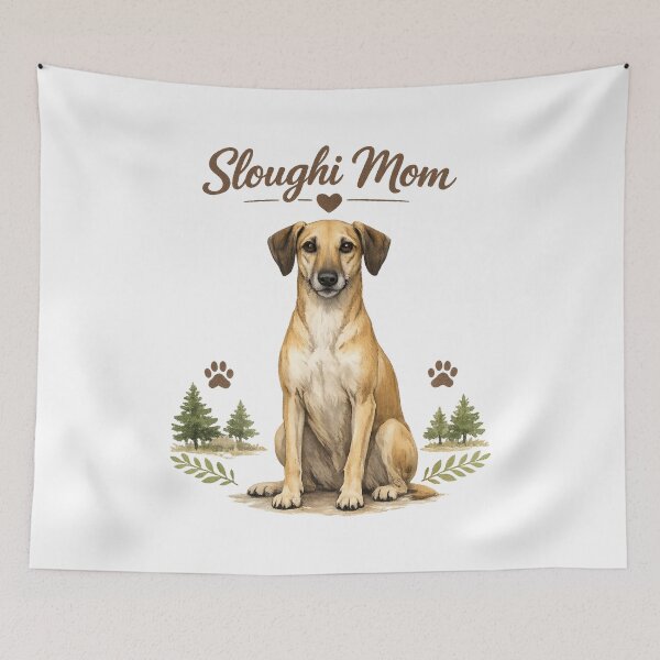Item preview, Sloughi Mom Cute Sloughi Dog Lover Vintage Watercolor Design designed and sold by FurAndFlaireg.