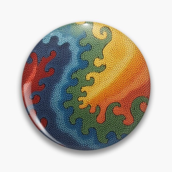 Item preview, Aboriginal Inspired Dot Art - The Serenity Of Lava And Water Streams designed and sold by GrinGalore.
