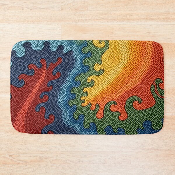 Item preview, Aboriginal Inspired Dot Art - The Serenity Of Lava And Water Streams designed and sold by GrinGalore.
