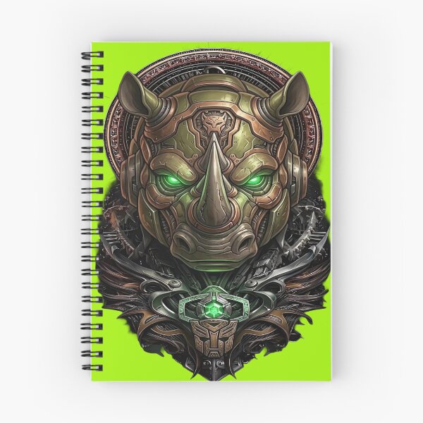 Item preview, Legendary Mechanical Rhinoceros - Green and Bronze Steampunk Emblem designed and sold by RAYBIL.