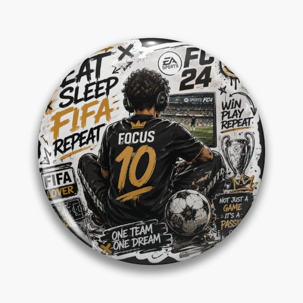 Item preview, Eat Sleep Football Gaming Repeat | Streetwear Gamer Sticker designed and sold by 97DrippArts.