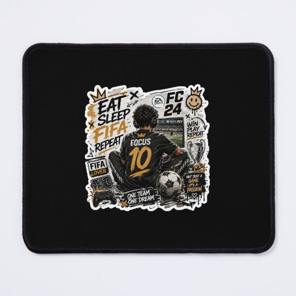 Item preview, Eat Sleep Football Gaming Repeat | Streetwear Gamer Sticker designed and sold by 97DrippArts.