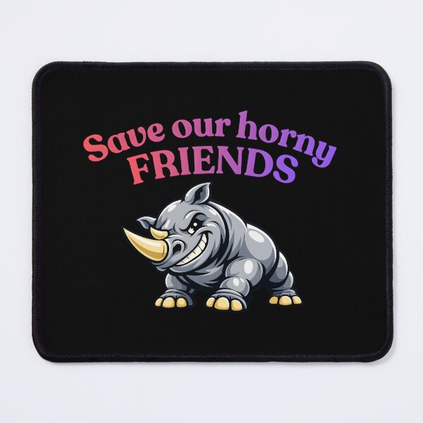 Item preview, Save Our Horny Friends Funny Pride Rhino Sticker designed and sold by ROARSOME DESiGNS.