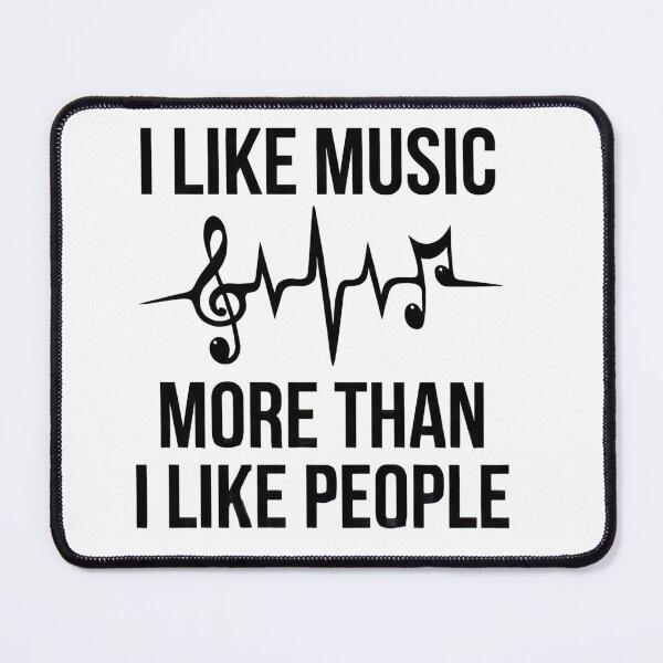 Item preview, I Like Music More Than I Like People Heartbeat Pulse designed and sold by EchoWear-10M.
