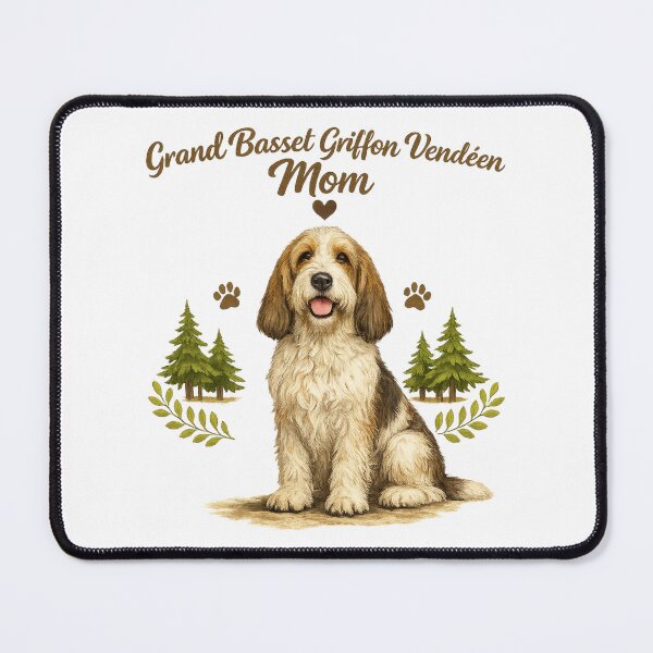 Item preview, Grand Basset Griffon Vendéen Mom Cute Dog Lover Vintage Watercolor Design designed and sold by FurAndFlaireg.