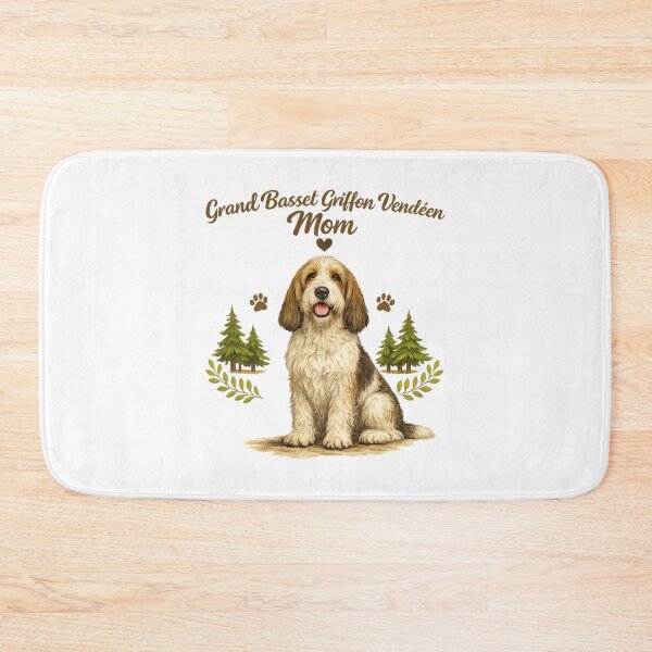 Item preview, Grand Basset Griffon Vendéen Mom Cute Dog Lover Vintage Watercolor Design designed and sold by FurAndFlaireg.
