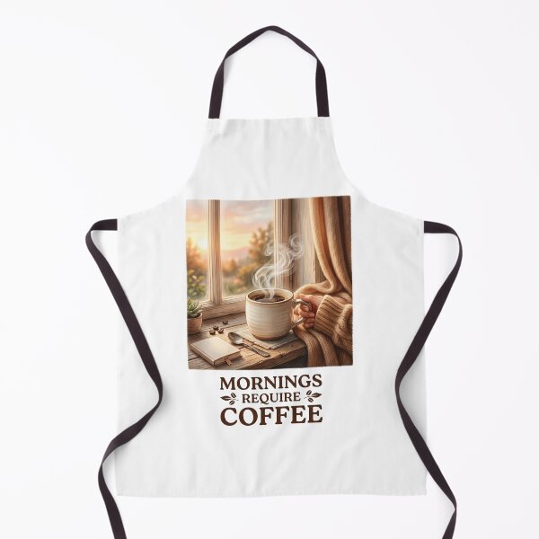Item preview, Mornings Require Coffee Cozy Cafe Design designed and sold by pradeepvisuals.