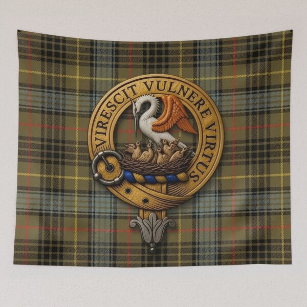 Item preview, Stewart Crest 3D and Weathered Hunting Tartan designed and sold by Kirrindy Designs.