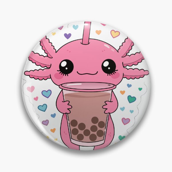 Item preview, Cute Axolotl Bubble Tea Sticker designed and sold by inkfusionhub99.