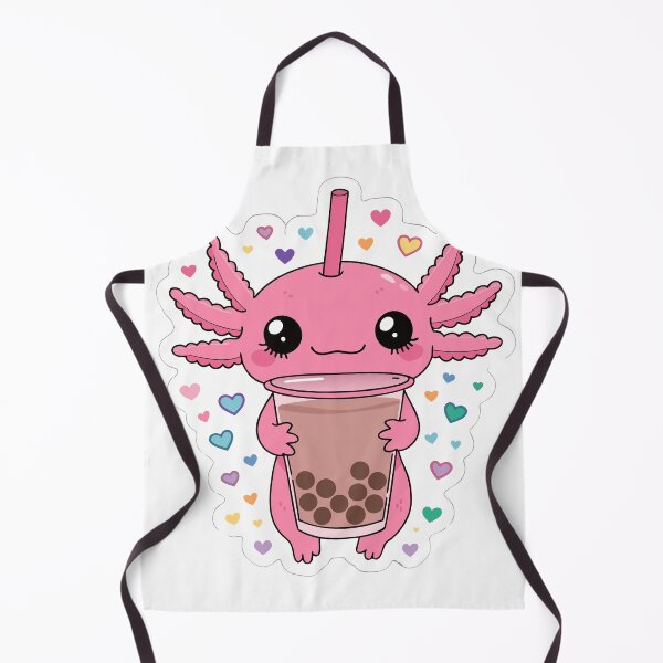 Item preview, Cute Axolotl Bubble Tea Sticker designed and sold by inkfusionhub99.