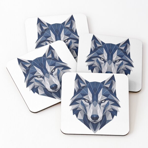 Item preview, Silver Wolf - Geometric Modern Animal designed and sold by Ahmed Nedji.