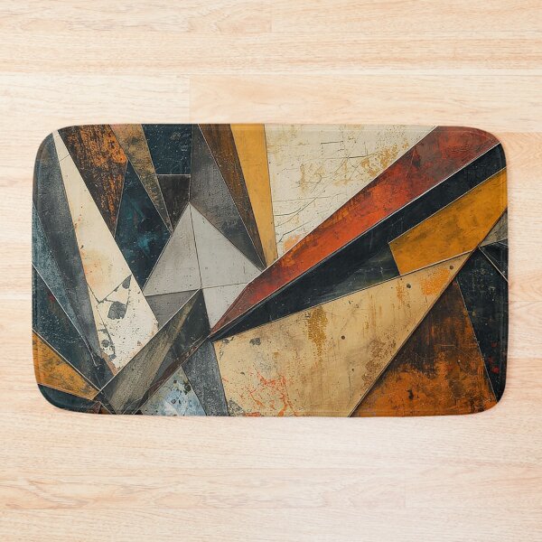 Item preview, Industrial Geometry Fusion – Modern Abstract Geometric Surface designed and sold by Habatour Creations Exclusive Digital Art Products.