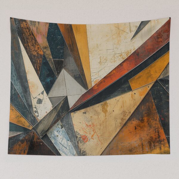 Item preview, Industrial Geometry Fusion – Modern Abstract Geometric Surface designed and sold by Habatour Creations Exclusive Digital Art Products.
