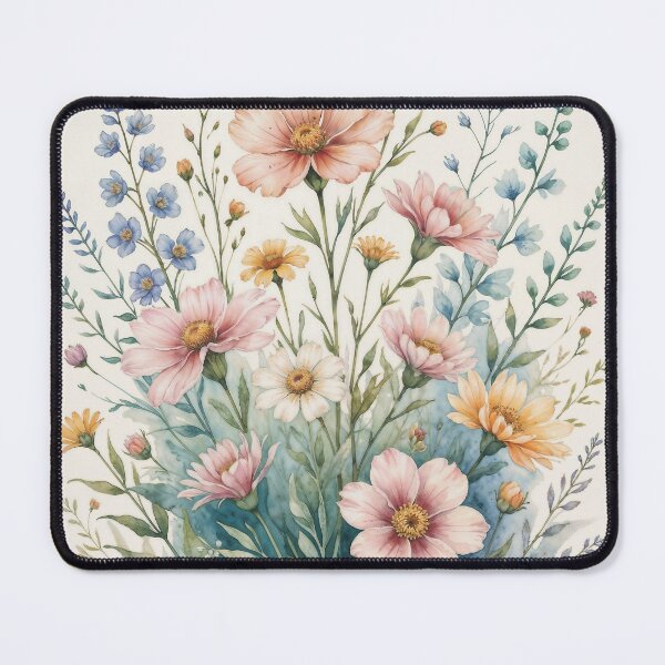 Item preview, Watercolor Wildflower Bouquet Floral Art designed and sold by AEVORI.