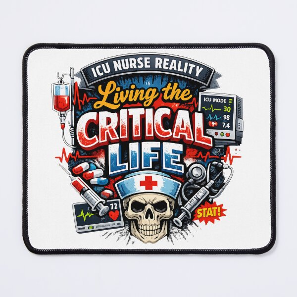 Item preview, Living the Critical Life ICU Nurse Reality  designed and sold by DPBTees70.
