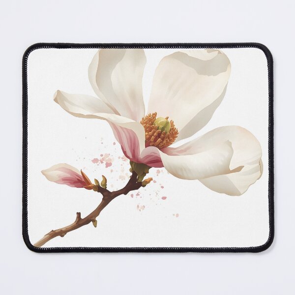 Item preview, Magnolia Blossom Watercolor Art — Floral Print designed and sold by RawNaturePrints.