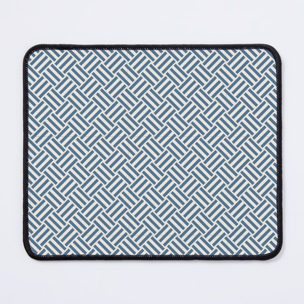 Item preview, Cream and Blue basket weave designed and sold by pattern-archive.