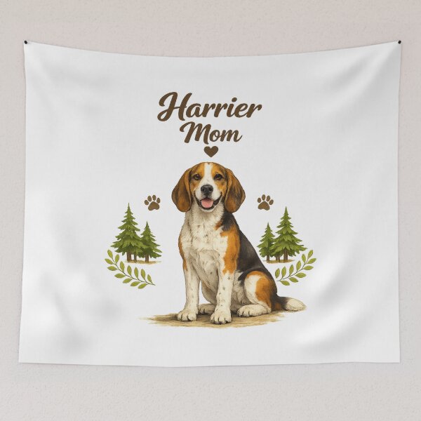 Item preview, Harrier Mom Cute Harrier Dog Lover Vintage Watercolor Design designed and sold by FurAndFlaireg.