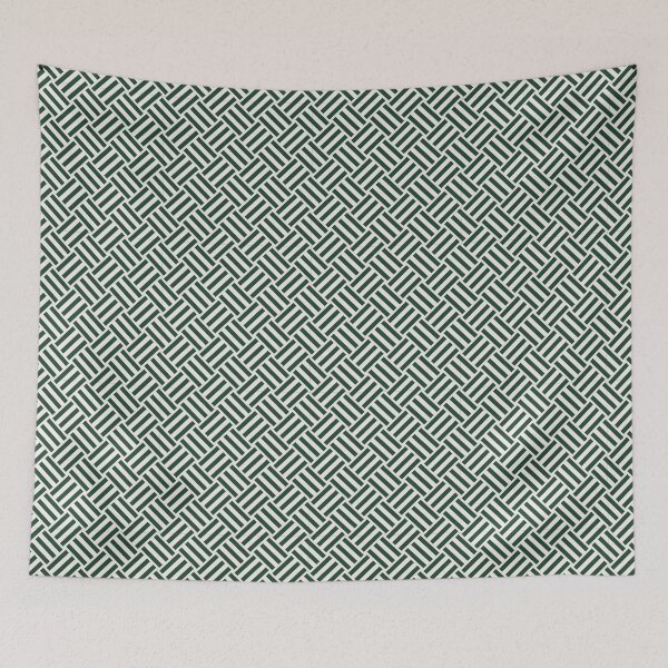 Item preview, Cream and Green basket weave designed and sold by pattern-archive.