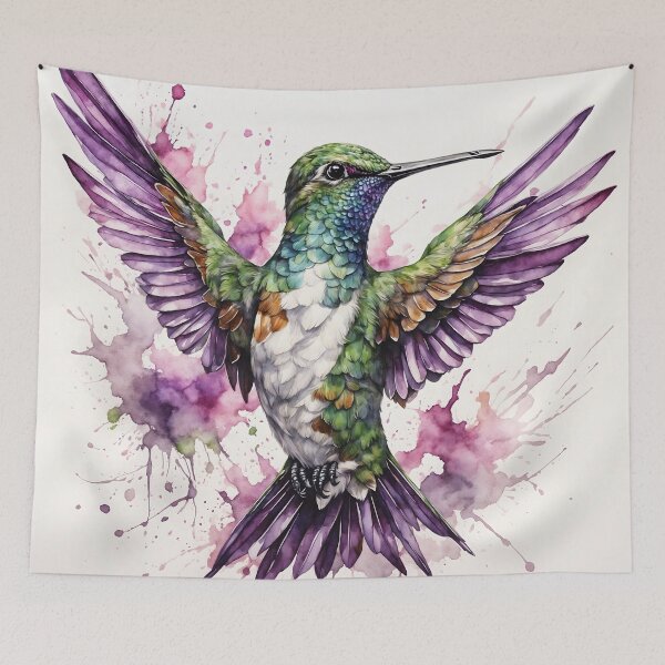 Item preview, Hummingbird Watercolor Painting designed and sold by RawNaturePrints.