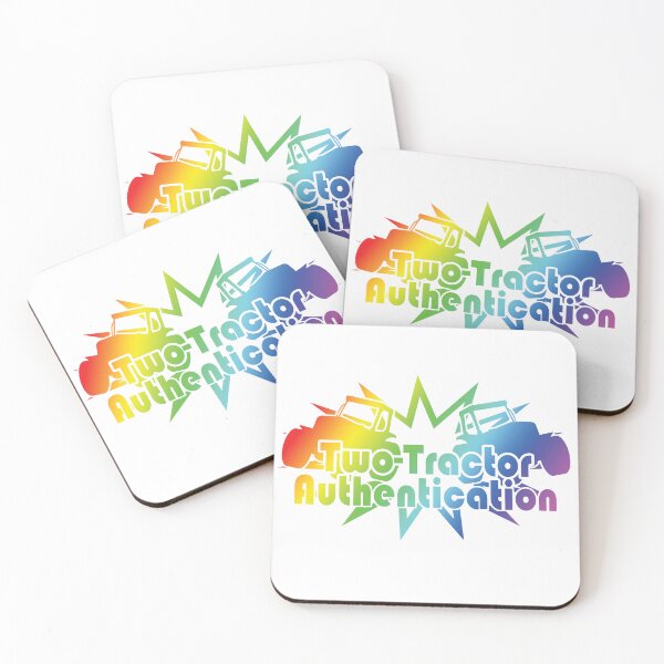 Item preview, Two-Tractor Authentication (Rainbow) designed and sold by ItBearlyFits.