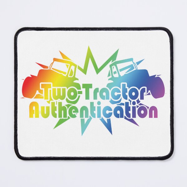 Item preview, Two-Tractor Authentication (Rainbow) designed and sold by ItBearlyFits.