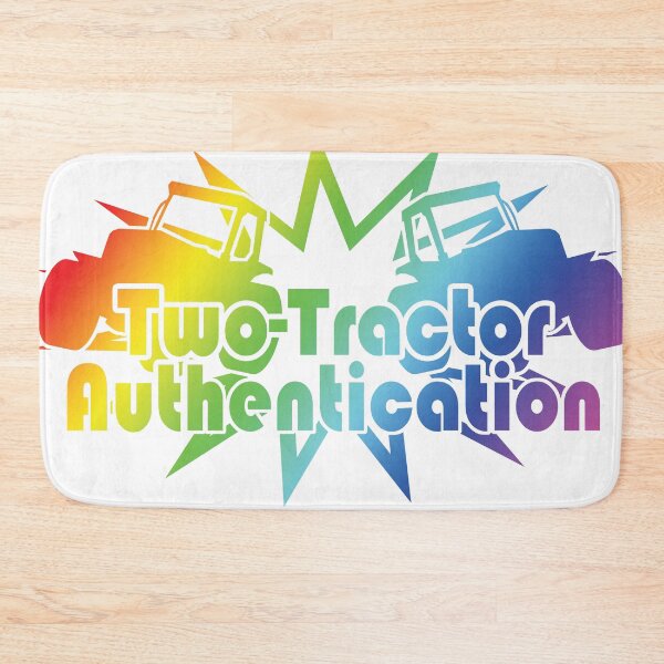 Item preview, Two-Tractor Authentication (Rainbow) designed and sold by ItBearlyFits.