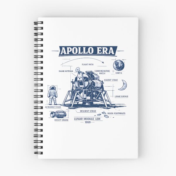 Item preview, Apollo Era Blueprint | Vintage Lunar Module Space Exploration T-Shirt designed and sold by jahiggin.
