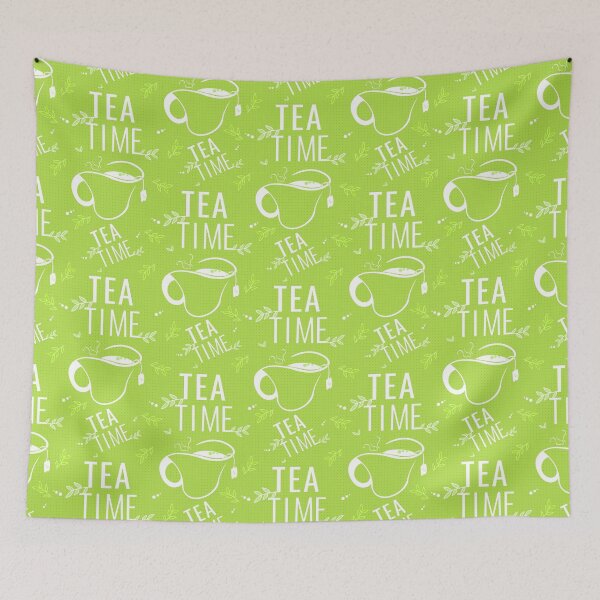 Item preview, seamless pattern hot tea time silhouette vector illustration designed and sold by OrPolly.