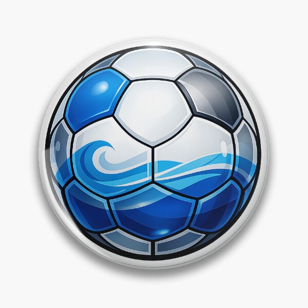 Item preview, Ocean Blue Soccer Ball Wave Panels designed and sold by Trionda_Shop.