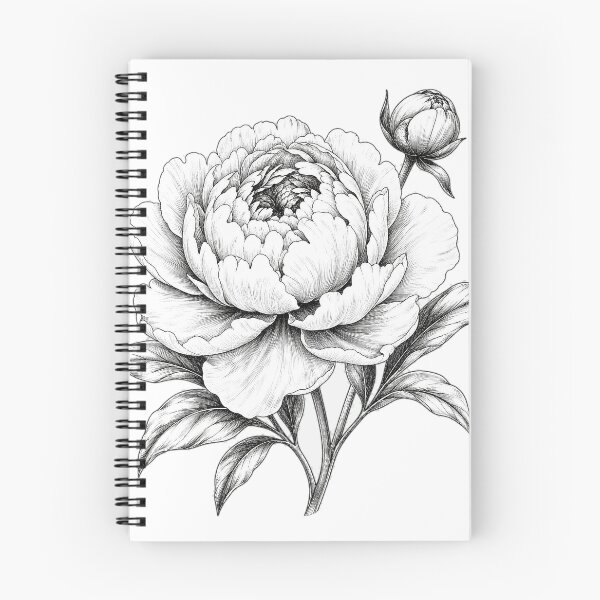 Item preview, Ink Peony - Delicate Botanical Art designed and sold by Ahmed Nedji.