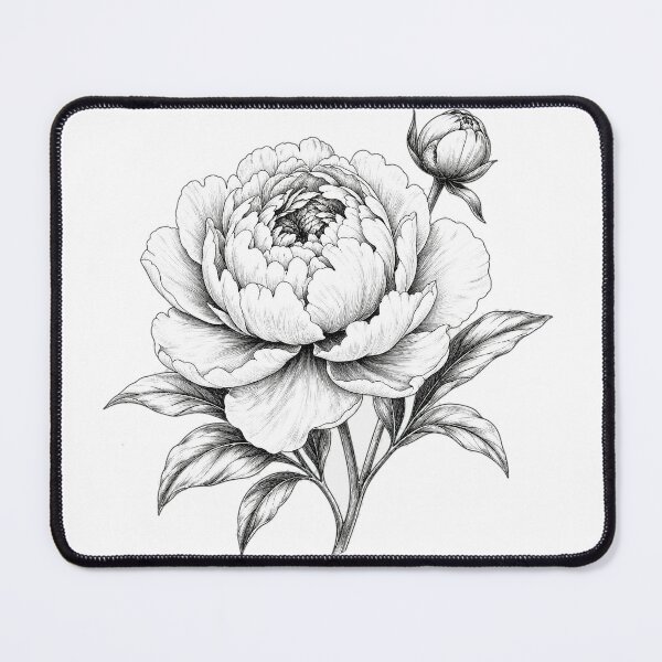 Item preview, Ink Peony - Delicate Botanical Art designed and sold by Ahmed Nedji.