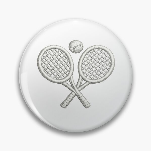 Item preview, Crossed Tennis Rackets Embroidery Style | Minimal tennis design designed and sold by klebtgut.