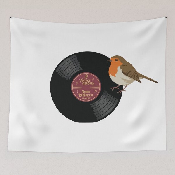 Item preview, European Robin Classic Vinyl Record Retro Audio designed and sold by ArcApparel2020.