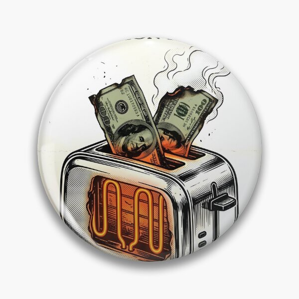 Item preview, The Cost of Living Burning Money Art | Retro Newspaper Inflation Poster | Vintage Conceptual Editorial Design designed and sold by SergioMiklos.