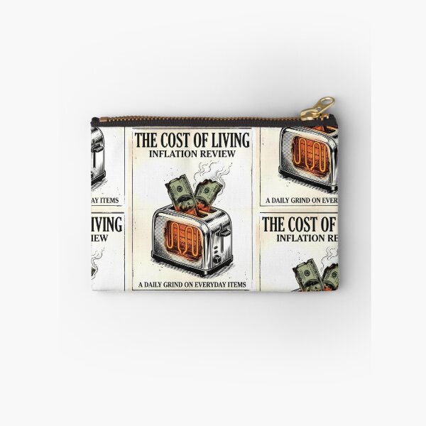 Item preview, The Cost of Living Burning Money Art | Retro Newspaper Inflation Poster | Vintage Conceptual Editorial Design designed and sold by SergioMiklos.