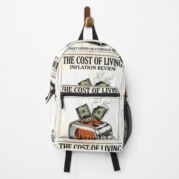 Item preview, The Cost of Living Burning Money Art | Retro Newspaper Inflation Poster | Vintage Conceptual Editorial Design designed and sold by SergioMiklos.