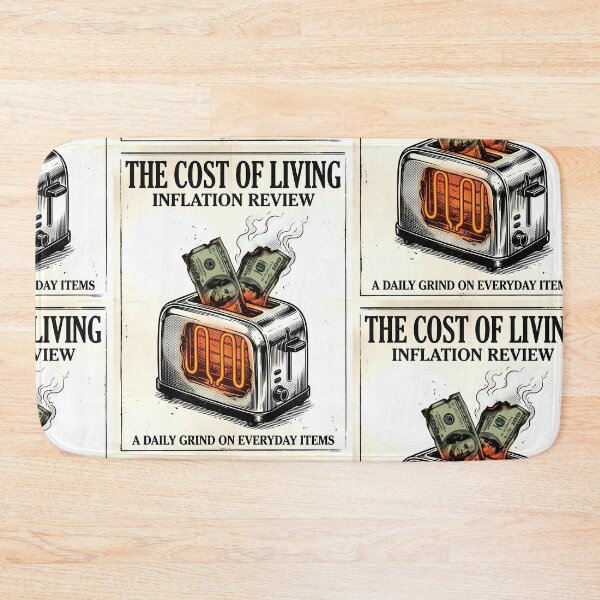 Item preview, The Cost of Living Burning Money Art | Retro Newspaper Inflation Poster | Vintage Conceptual Editorial Design designed and sold by SergioMiklos.