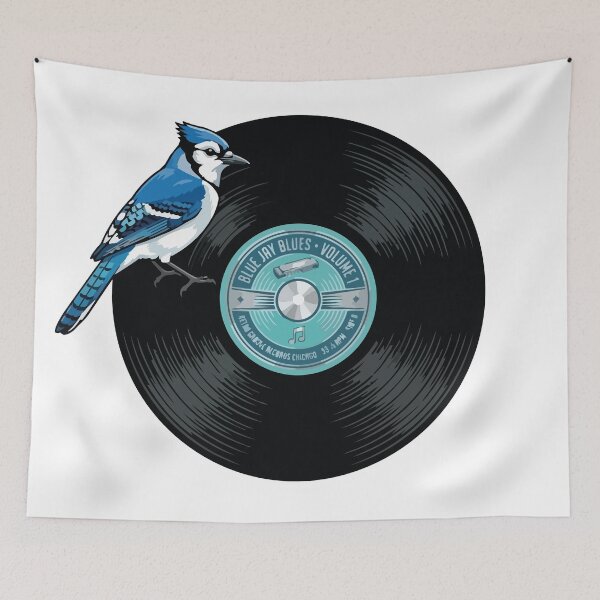 Item preview, Blue Jay Vintage Vinyl Record Blues Music designed and sold by ArcApparel2020.