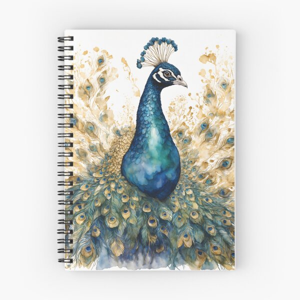 Item preview, Vibrant Peacock Watercolor Painting designed and sold by RawNaturePrints.