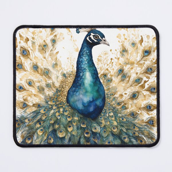 Item preview, Vibrant Peacock Watercolor Painting designed and sold by RawNaturePrints.