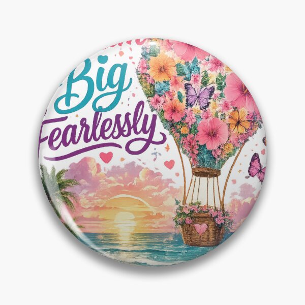 Item preview, Dream Big Fearlessly Floral Balloon designed and sold by Reshmakhan.