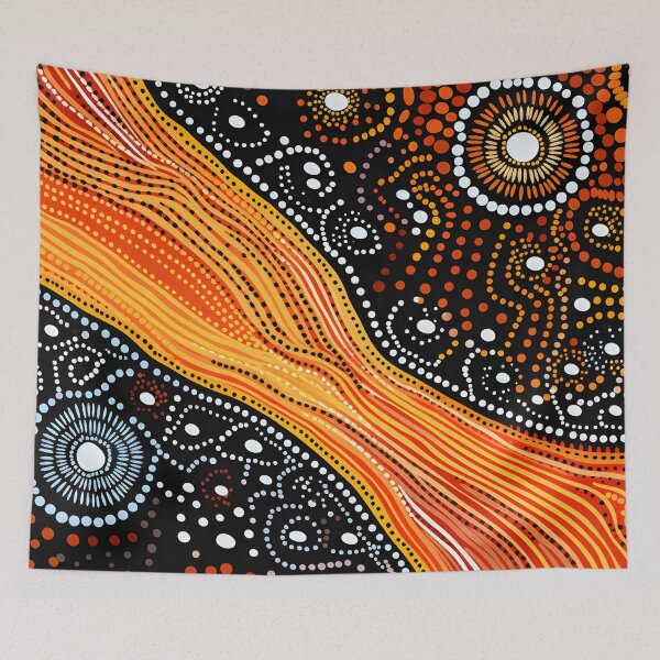 Item preview, Aboriginal Inspired Dot Art - The Beauty of Lichfield Hot Stream designed and sold by GrinGalore.