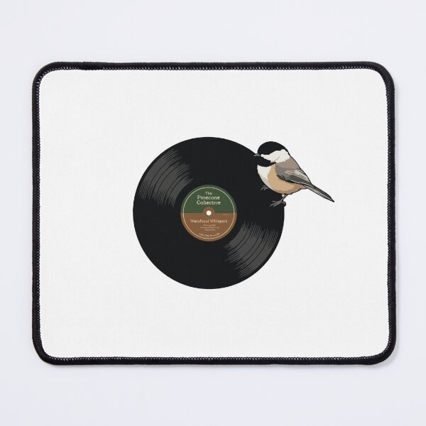 Item preview, Black Capped Chickadee Acoustic Vinyl Record Art designed and sold by ArcApparel2020.