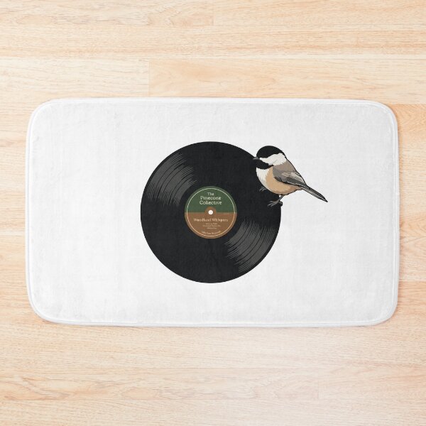 Item preview, Black Capped Chickadee Acoustic Vinyl Record Art designed and sold by ArcApparel2020.