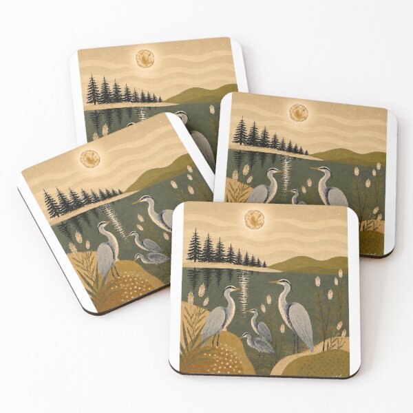 Item preview, Moonlit Herons designed and sold by MariaLouise-Art.
