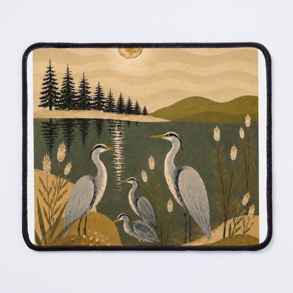 Item preview, Moonlit Herons designed and sold by MariaLouise-Art.