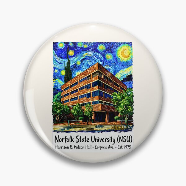Item preview, Norfolk State University Harrison B Wilson Hall Post Impressionist Art designed and sold by EvergreenPark - Tee Studio.