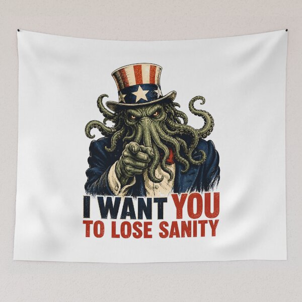 Item preview, Uncle Sam Cthulhu I Want You To Lose Sanity Parody designed and sold by Fenay Designs.