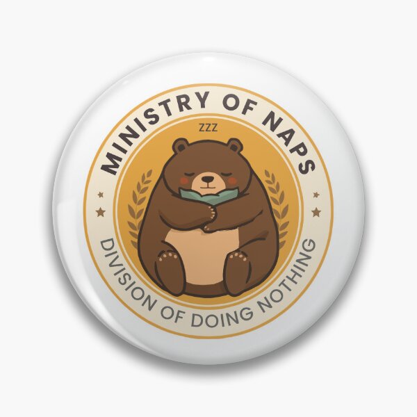 Item preview, Ministry of Naps Sleepy Bear Government Seal | Funny Nap Culture Parody Badge Design for Introverts and Remote Workers designed and sold by AbderraimArt.